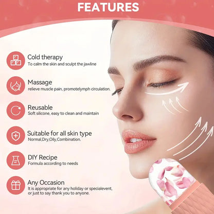 Ice Roller for Face & Eyes | Gua Sha Facial Massage Cube for Skin Tightening