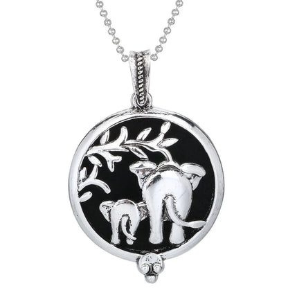Aromatherapy Tree of Life Necklace | Essential Oil Diffuser Pendant Jewelry