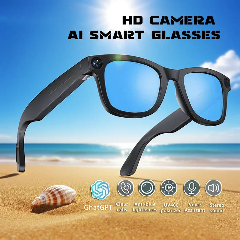 Smart AI Glasses G300 | HD Camera, Voice Call, Translation & Bluetooth Eyewear