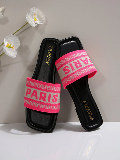 Women’s Casual Flat Sandals | Fashion Slip-On Slides for Summer & Outdoor Wear