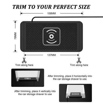 15W Wireless Charger | Smart Auto-Sensing Fast Charger for Car & Home
