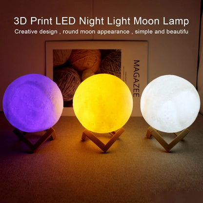 LED Moon Galaxy Lamp | 3D Night Light for Bedroom Décor & Gifts
