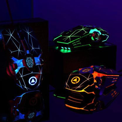 Ergonomic RGB Gaming Mouse | Wired 3200DPI USB 6-Button Mute LED Mouse for PC & Laptop