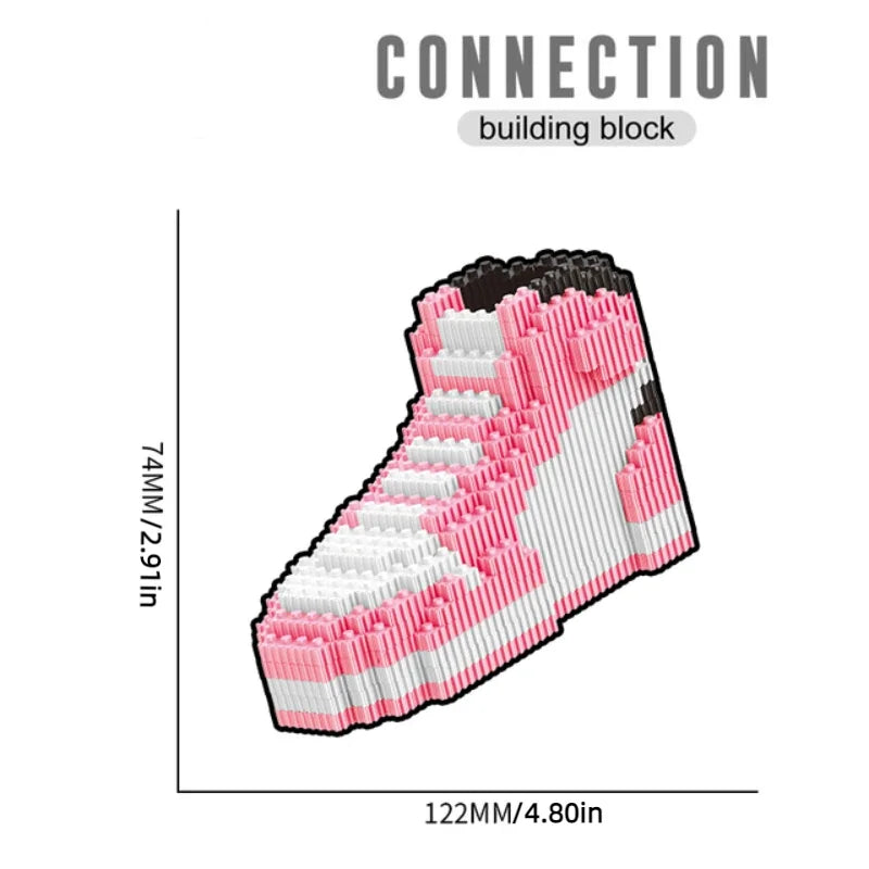 Mini Basketball Shoe Building Blocks | DIY Sneaker Model Toy & Keychain Pendant