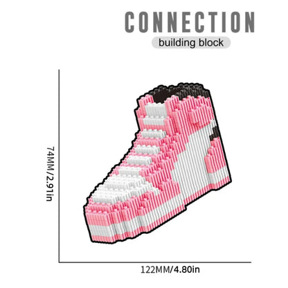 Mini Basketball Shoe Building Blocks | DIY Sneaker Model Toy & Keychain Pendant
