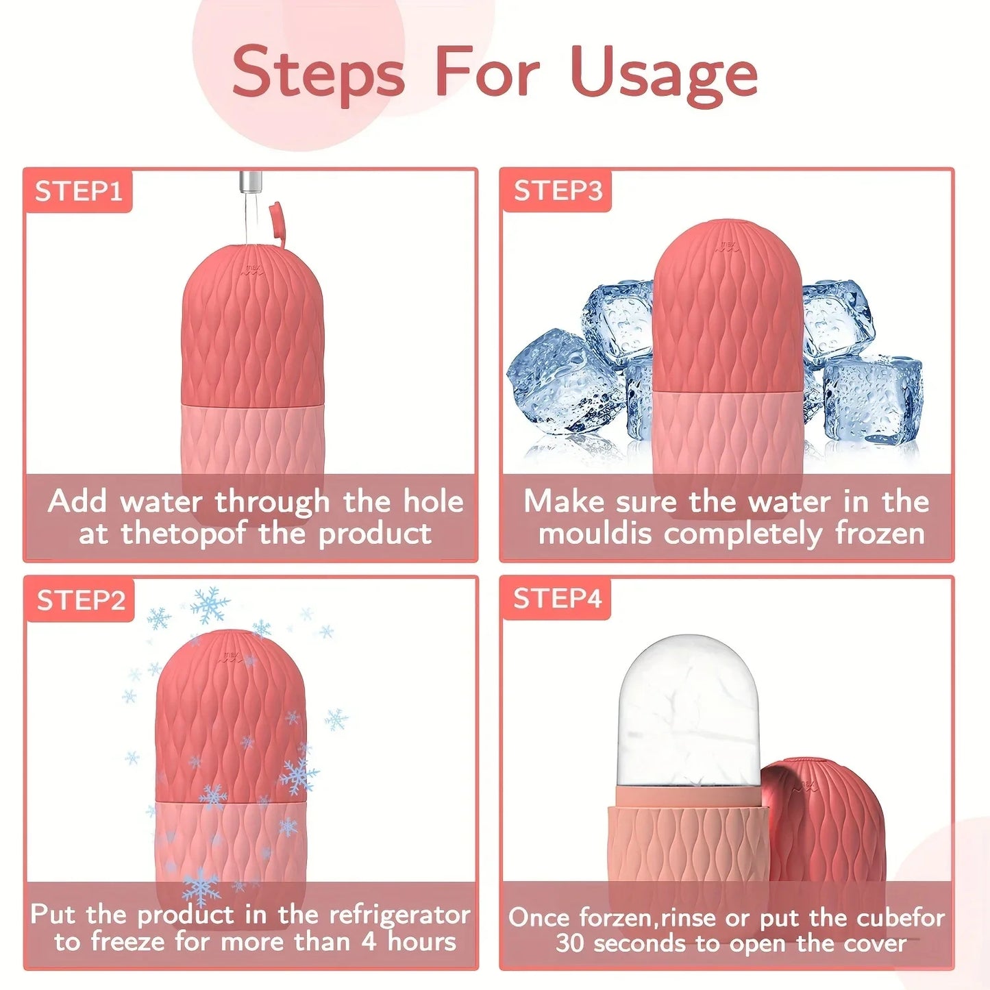 Ice Roller for Face & Eyes | Gua Sha Facial Massage Cube for Skin Tightening