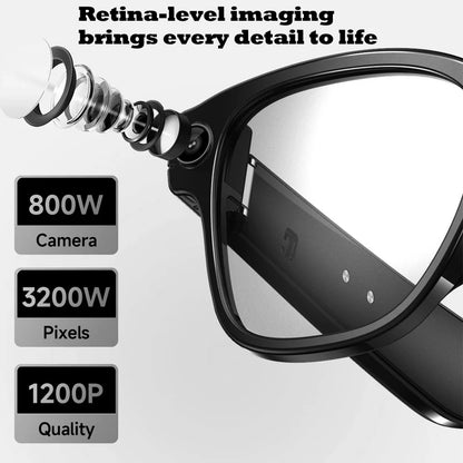 Smart Glasses | 8M HD Camera, AI Voice Assistant, Translation & Object Recognition