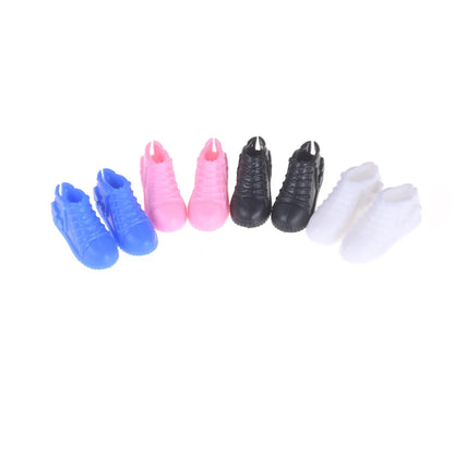 4 Pairs Doll Sneakers | Mini Shoes Accessories for 30cm Dolls – Girls’ Gift Set