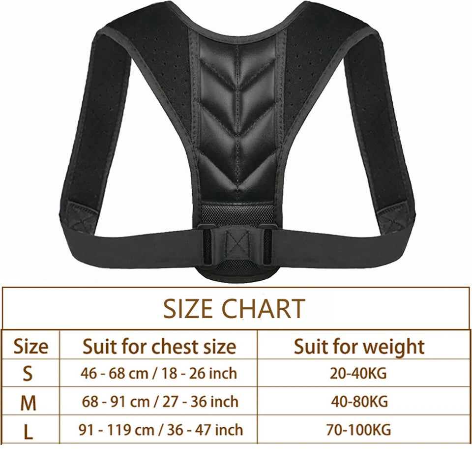 Posture Corrector Back Brace | Adjustable Spine & Shoulder Support for Pain Relief