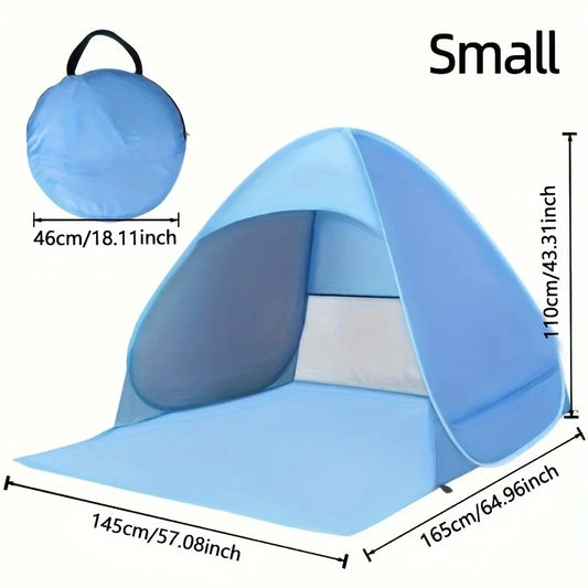 Portable Summer Beach Tent | Lightweight UPF 50+ Sun Shelter with Zip Closure