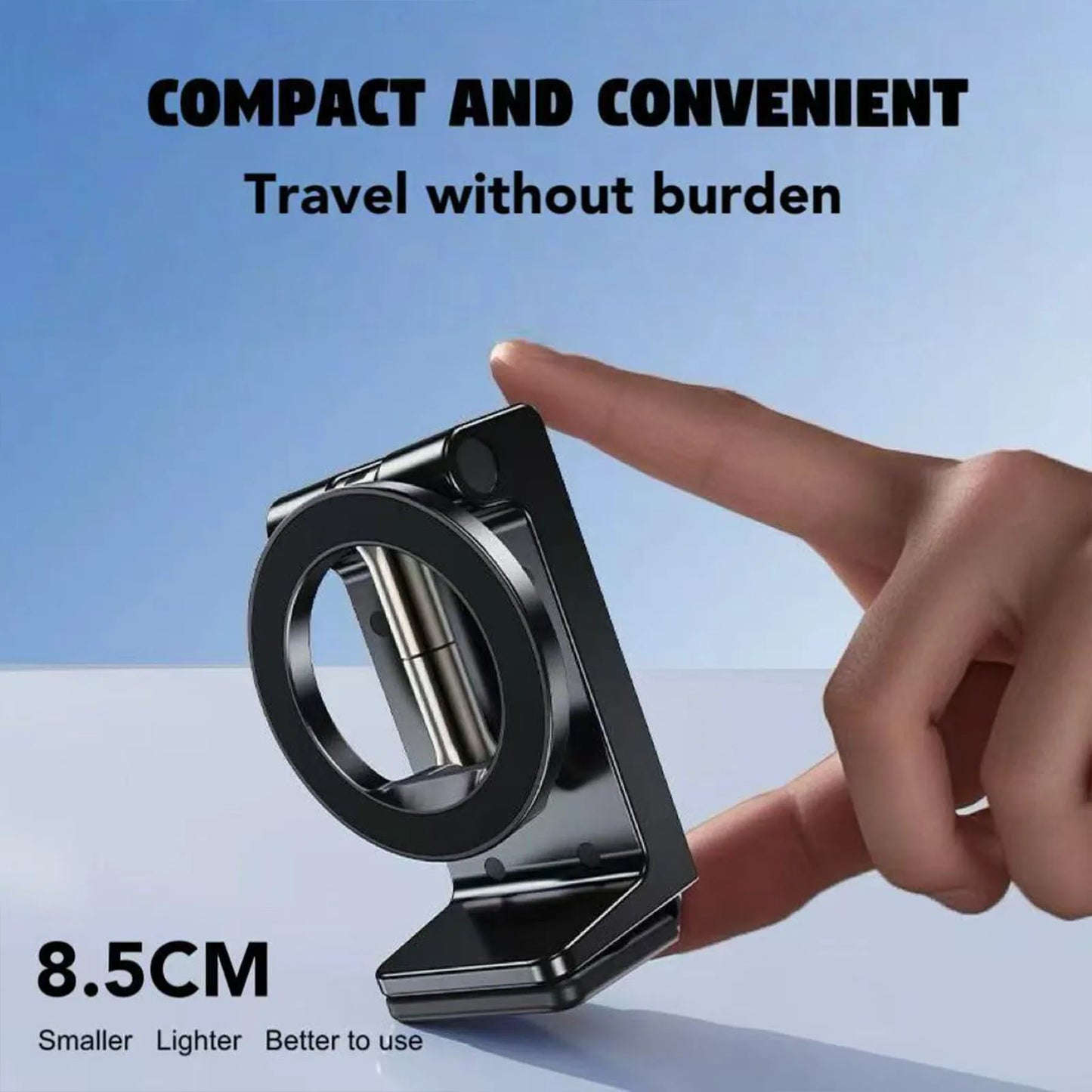Magnetic Car Phone Mount | Foldable Backseat Holder for GPS, Calls & Video