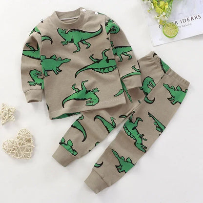 Kids Cartoon Pajama Set | 2024 Long Sleeve Toddler Sleepwear with T-Shirt & Pants