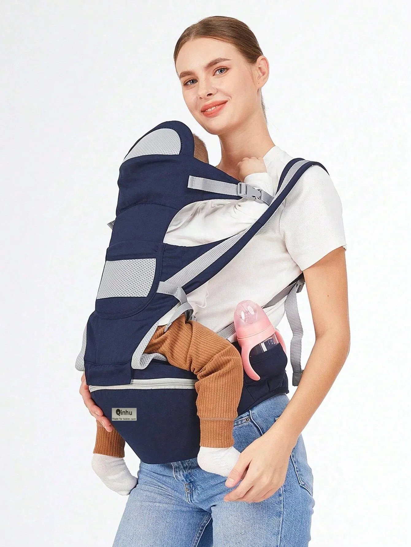 Ergonomic Baby Carrier with Hip Seat | Adjustable, Portable & Multifunctional