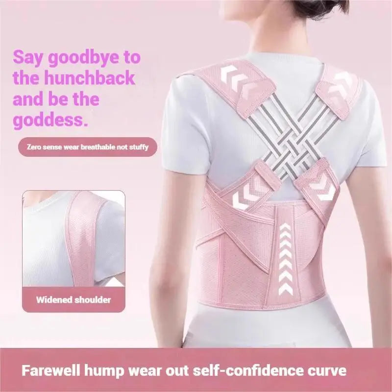 Posture Corrector | Adjustable Back Brace for Spine Alignment & Upper Back Support