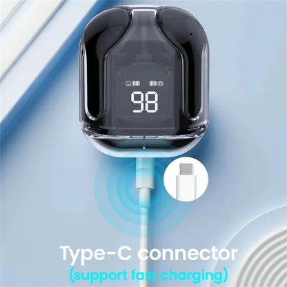 T2 Wireless Bluetooth Earphones | HiFi Stereo Headphones with LED Power Display