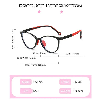 Kids’ Blue Light Blocking Glasses | TR90 Frame Computer Gaming Eyewear for Boys & Girls