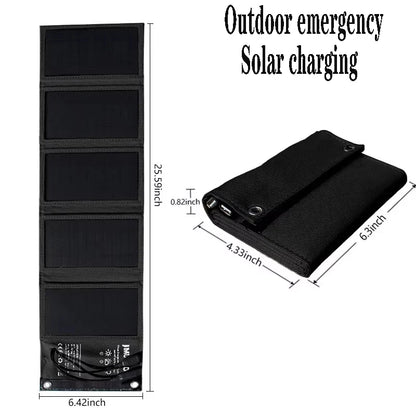 Portable Solar Charger Panel | 21W–80W Flexible USB & DC Charger for Camping
