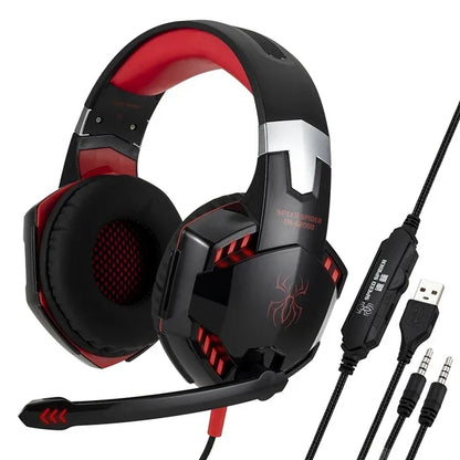 G2000 Gaming Headset | Stereo Headphones with Mic & LED Lights for PC, PS4 & Xbox