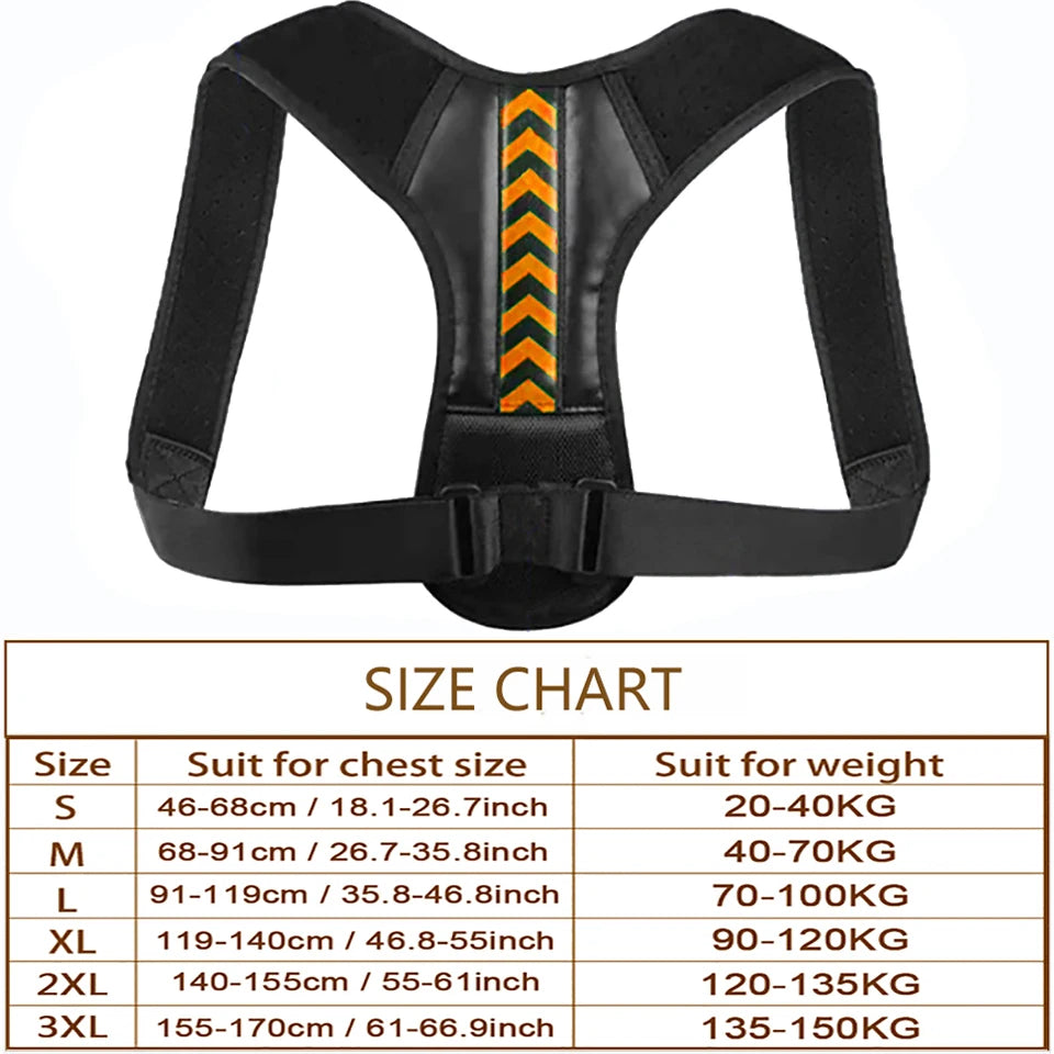 Posture Corrector Back Brace | Adjustable Spine & Shoulder Support for Pain Relief