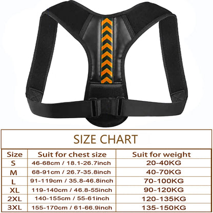 Posture Corrector Back Brace | Adjustable Spine & Shoulder Support for Pain Relief