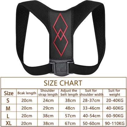 Posture Corrector Back Brace | Adjustable Spine & Shoulder Support for Pain Relief