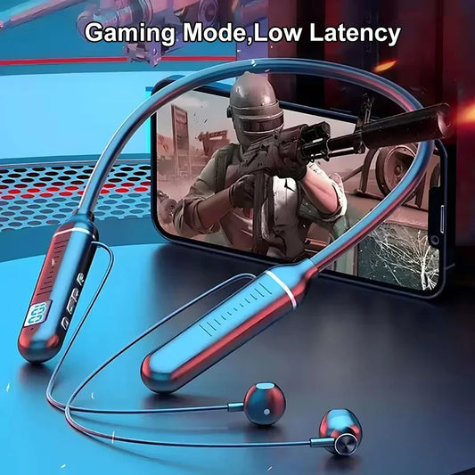 Bluetooth 5.2 Neckband Earphones | HiFi Stereo Wireless Headphones with LED Display