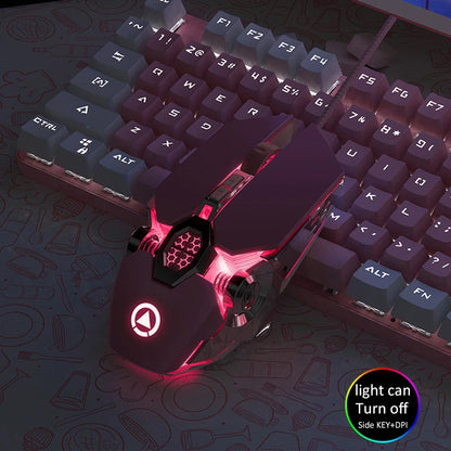 Ergonomic RGB Gaming Mouse | Wired 3200DPI USB 6-Button Mute LED Mouse for PC & Laptop