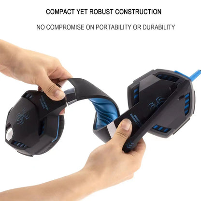 G2000 Gaming Headset | Stereo Headphones with Mic & LED Lights for PC, PS4 & Xbox