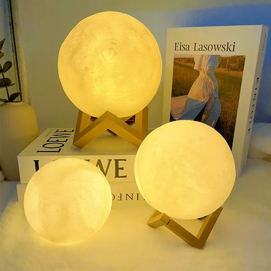 LED Moon Galaxy Lamp | 3D Night Light for Bedroom Décor & Gifts