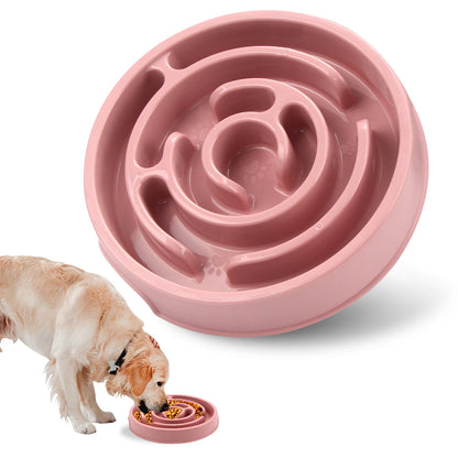 “Dog Slow Feeder Bowl | Non-Slip Anti-Gulping Food Dish for Puppies & Large Dogs