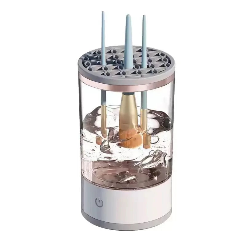 Portable Electric Makeup Brush Cleaner | USB Quick Cleaning Machine with Brush Collars