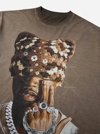 American Graphic T-Shirt | Funny Hip-Hop Streetwear Oversized Tee for Men & Women