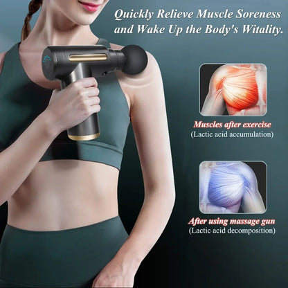 Massage Gun Percussion | Portable Handheld Muscle Massager with Carrying Bag