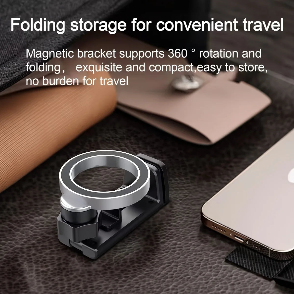 Magnetic Phone Holder | Airplane Travel & Desktop Tray Table Phone Mount