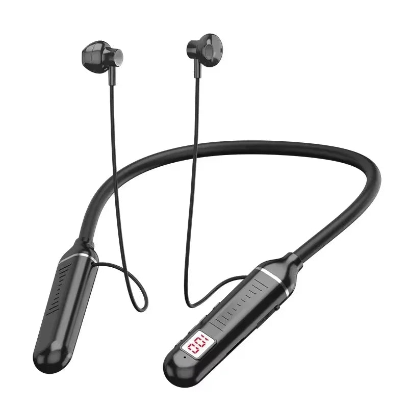 Bluetooth 5.2 Neckband Earphones | HiFi Stereo Wireless Headphones with LED Display