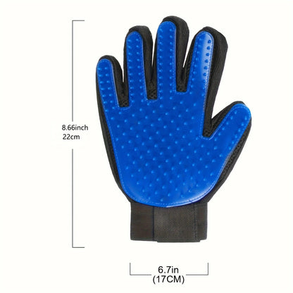2PC Pet Grooming Gloves | Hair Removal & Massage Mitts for Dogs & Cats