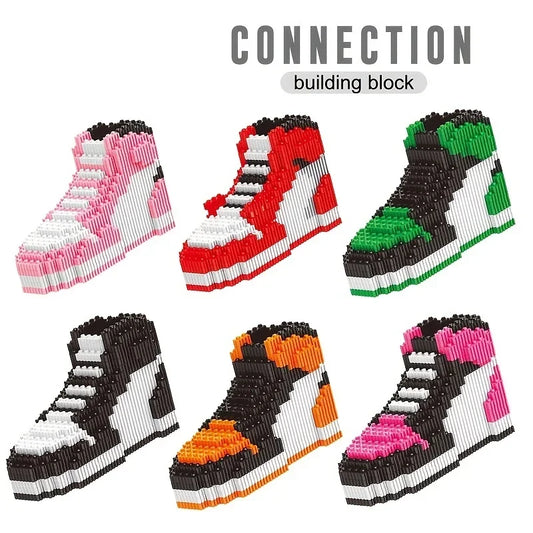 Mini Basketball Shoe Building Blocks | DIY Sneaker Model Toy & Keychain Pendant