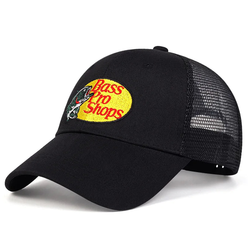 Embroidered Baseball Cap | Unisex Bass Letter Trucker Hat for Sports & Casual Wear