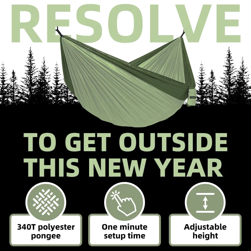 Outdoor Camping Hammock | Portable Single & Double Hammock for Travel & Garden
