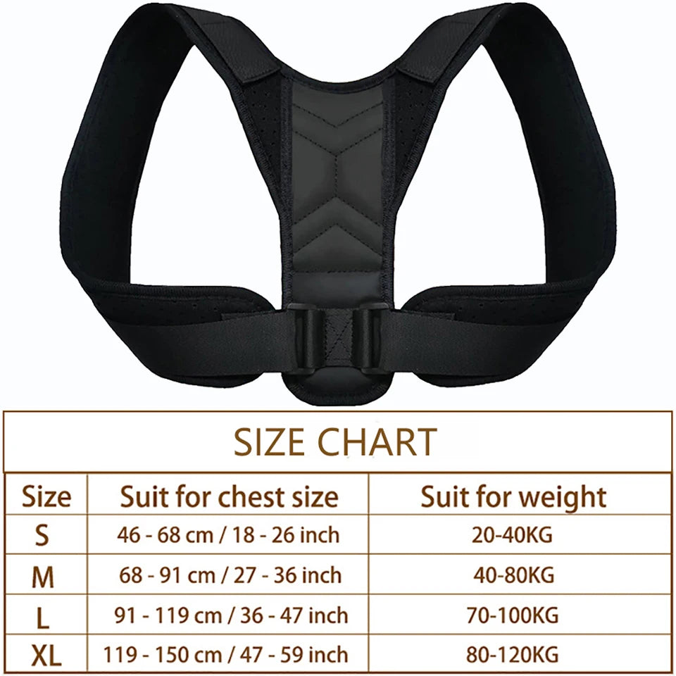 Posture Corrector Back Brace | Adjustable Spine & Shoulder Support for Pain Relief