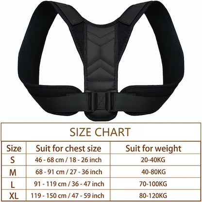 Posture Corrector Back Brace | Adjustable Spine & Shoulder Support for Pain Relief