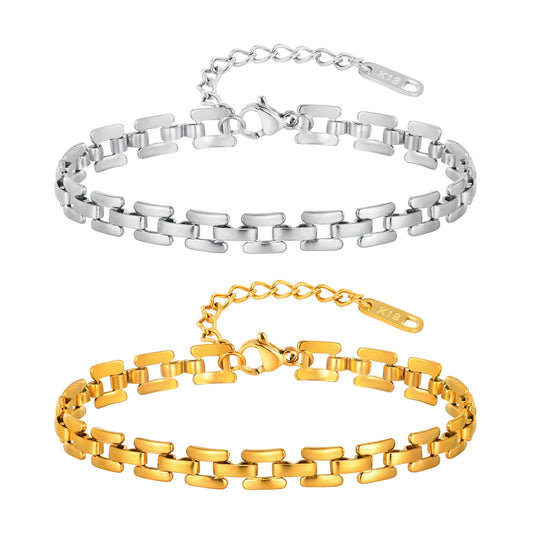 Minimalist Chain Bracelet for Women | Stainless Steel Waterproof Jewelry Gift