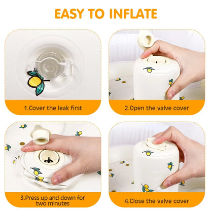 Inflatable Baby Sofa Seat | Portable Infant Chair with Built-in Air Pump (3+ Months)