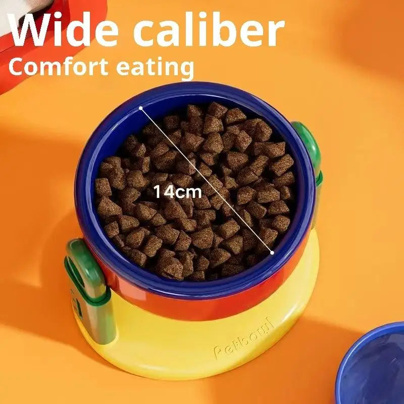 Adjustable Double Pet Feeder | Foldable Slow Feed Bowls with 3 Height Levels