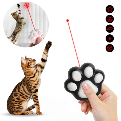 Rechargeable Cat Laser Toy | LED Pattern Pointer for Interactive Play & Training