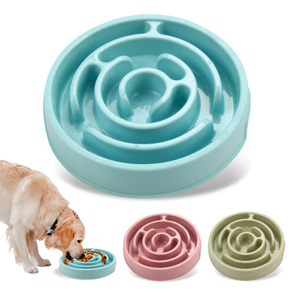 “Dog Slow Feeder Bowl | Non-Slip Anti-Gulping Food Dish for Puppies & Large Dogs