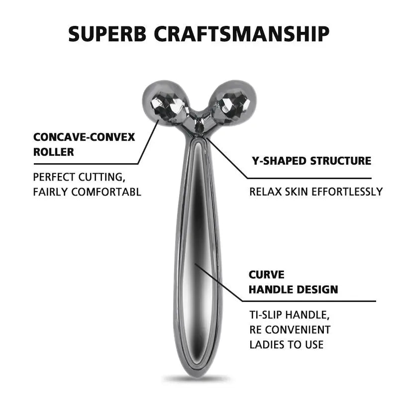 3D Y-Shaped Facial Massage Roller | 360° Rotating Face Slimming & Lifting Tool