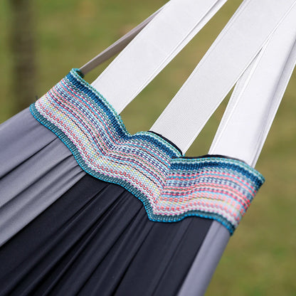Portable Single Hammock | Colorful Parachute Fabric Bed for Camping & Travel