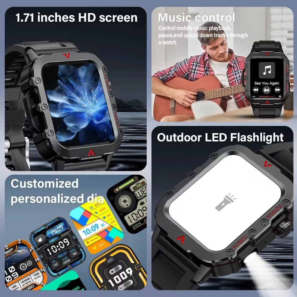 2025 Smartwatch | 1.71'' HD Display GPS Smart Watch with Call & Fitness Tracking
