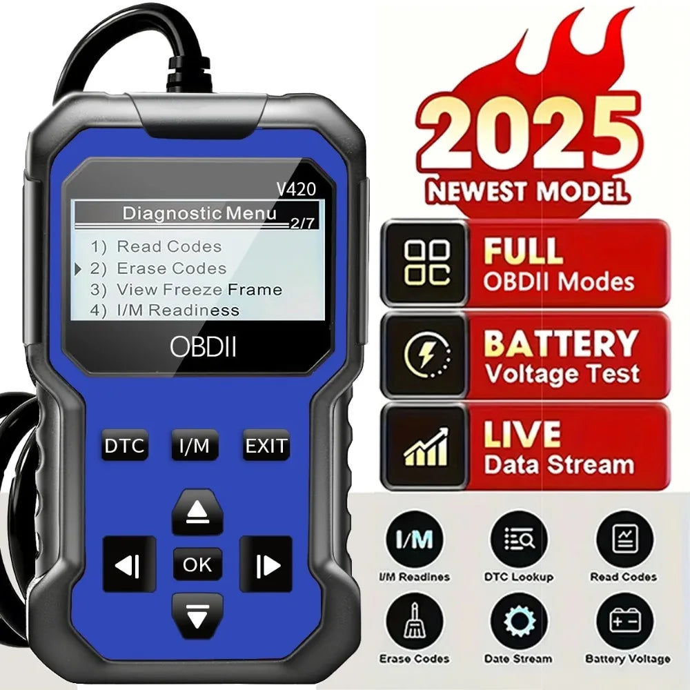 Car OBD2 Scanner | Engine Fault Code Reader & Diagnostic Tool for All OBD II Vehicles